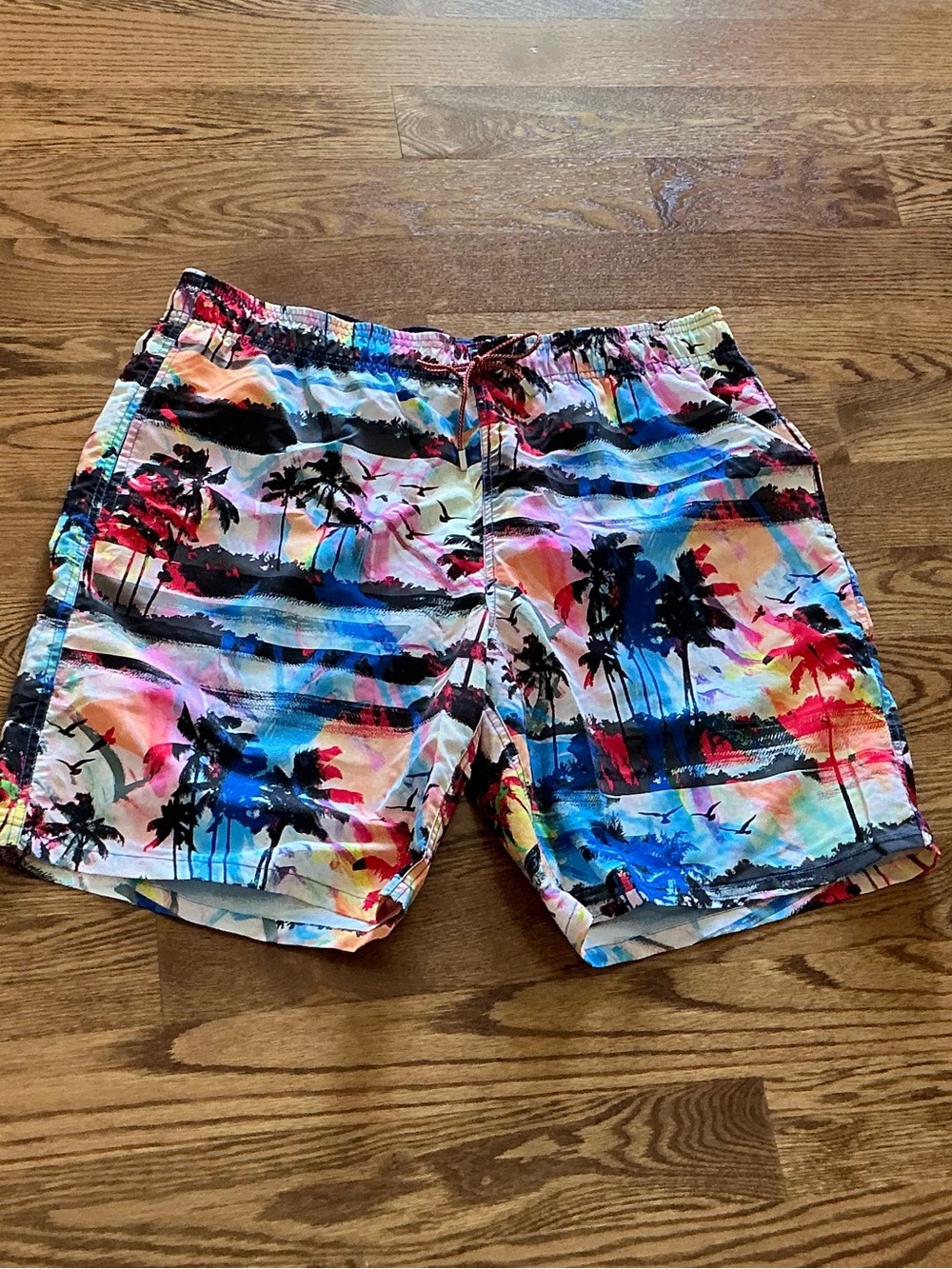 Bugatchi Paradise Tropical Swim Trunks Shorts